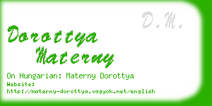 dorottya materny business card